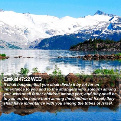 Ezekiel 47:22 WEB Bible Verse Image