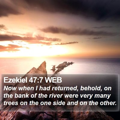 Ezekiel 47:7 WEB Bible Verse Image
