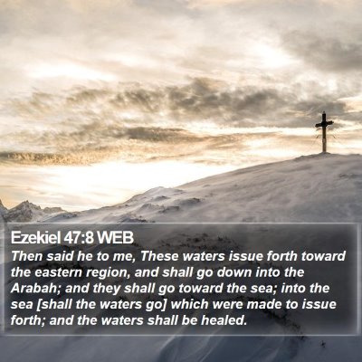 Ezekiel 47:8 WEB Bible Verse Image