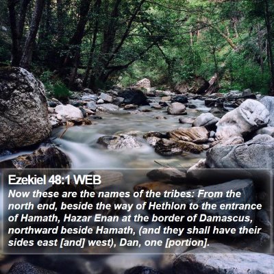 Ezekiel 48:1 WEB Bible Verse Image