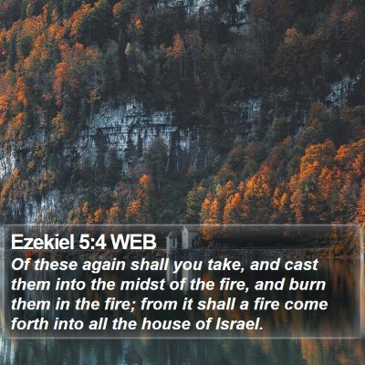 Ezekiel 5:4 WEB Bible Verse Image