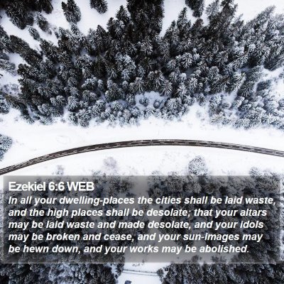 Ezekiel 6:6 WEB Bible Verse Image