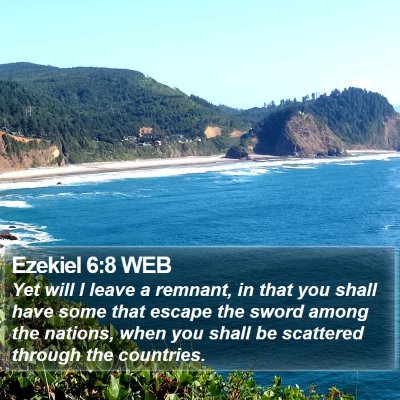 Ezekiel 6:8 WEB Bible Verse Image