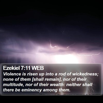 Ezekiel 7:11 WEB Bible Verse Image
