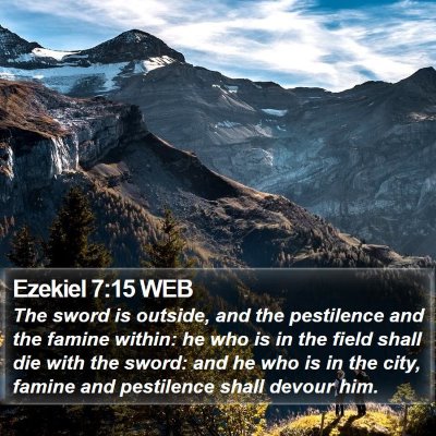 Ezekiel 7:15 WEB Bible Verse Image