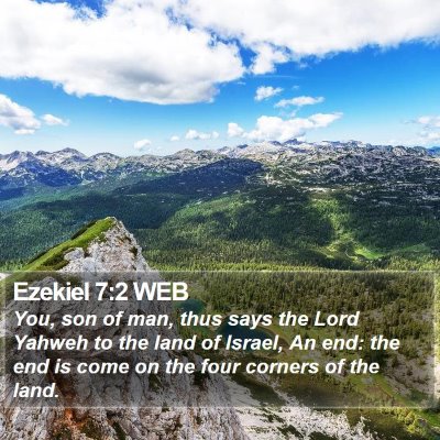 Ezekiel 7:2 WEB Bible Verse Image