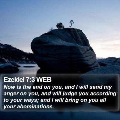 Ezekiel 7:3 WEB Bible Verse Image