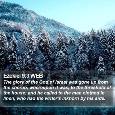 Ezekiel 9:3 WEB Bible Verse Image