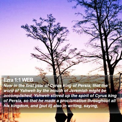 Ezra 1:1 WEB Bible Verse Image
