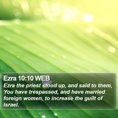 Ezra 10:10 WEB Bible Verse Image