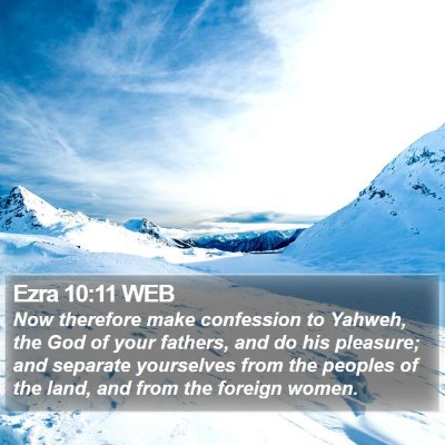 Ezra 10:11 WEB Bible Verse Image