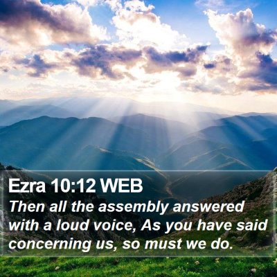 Ezra 10:12 WEB Bible Verse Image