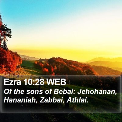 Ezra 10:28 WEB Bible Verse Image