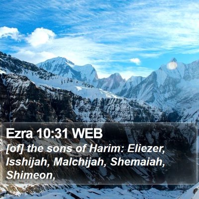 Ezra 10:31 WEB Bible Verse Image