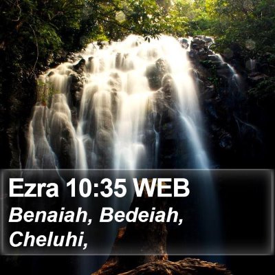 Ezra 10:35 WEB Bible Verse Image