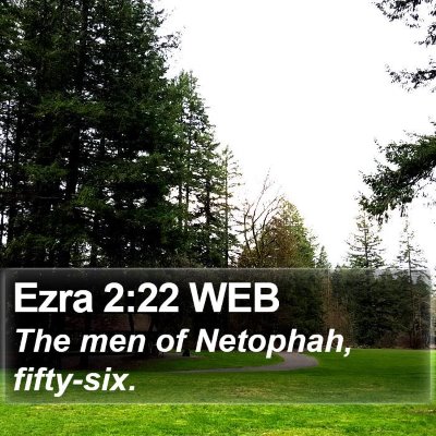 Ezra 2:22 WEB Bible Verse Image
