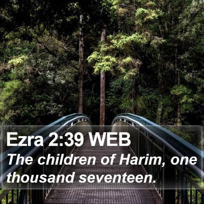 Ezra 2:39 WEB Bible Verse Image