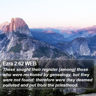 Ezra 2:62 WEB Bible Verse Image