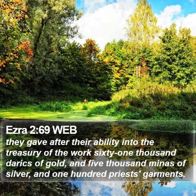 Ezra 2:69 WEB Bible Verse Image