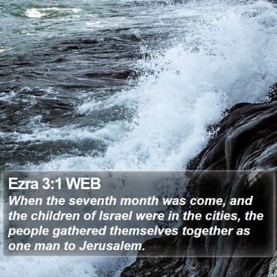 Ezra 3:1 WEB Bible Verse Image