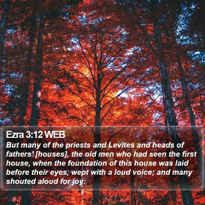 Ezra 3:12 WEB Bible Verse Image