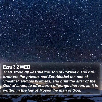 Ezra 3:2 WEB Bible Verse Image