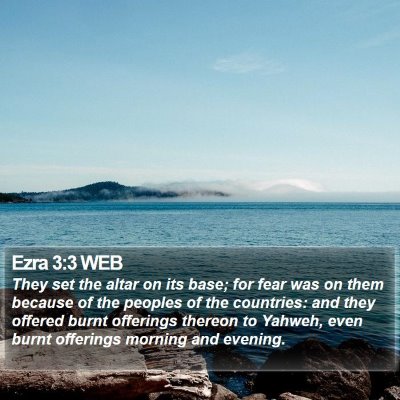Ezra 3:3 WEB Bible Verse Image