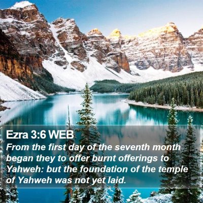 Ezra 3:6 WEB Bible Verse Image