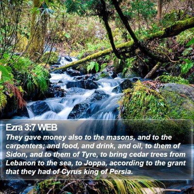 Ezra 3:7 WEB Bible Verse Image