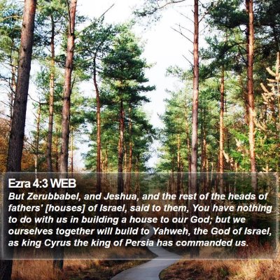 Ezra 4:3 WEB Bible Verse Image