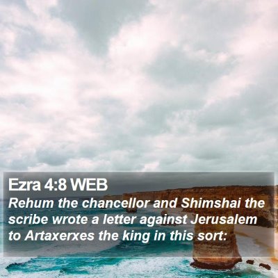 Ezra 4:8 WEB Bible Verse Image