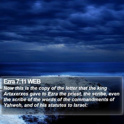 Ezra 7:11 WEB Bible Verse Image