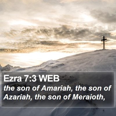 Ezra 7:3 WEB Bible Verse Image