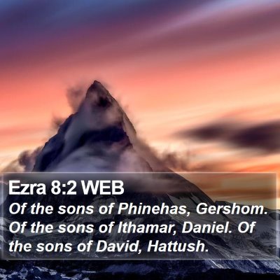 Ezra 8:2 WEB Bible Verse Image