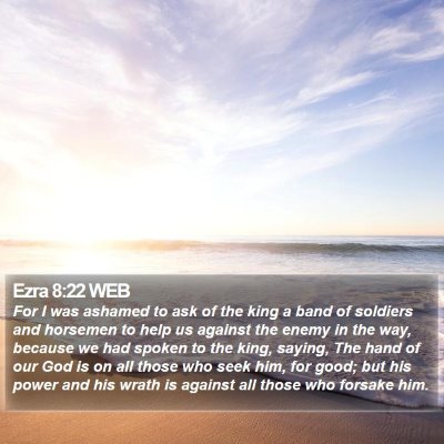 Ezra 8:22 WEB Bible Verse Image