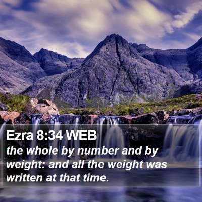 Ezra 8:34 WEB Bible Verse Image