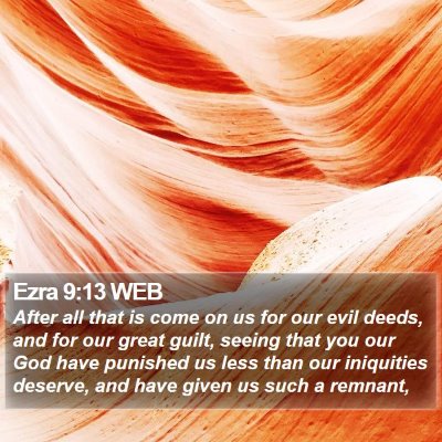 Ezra 9:13 WEB Bible Verse Image