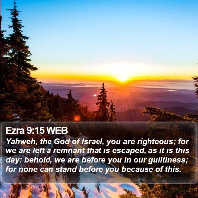 Ezra 9:15 WEB Bible Verse Image