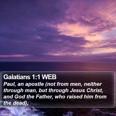 Galatians 1:1 WEB Bible Verse Image