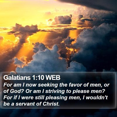 Galatians 1:10 WEB Bible Verse Image