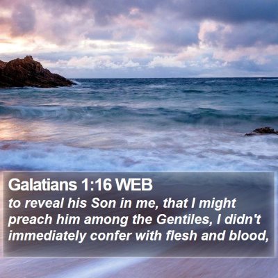 Galatians 1:16 WEB Bible Verse Image
