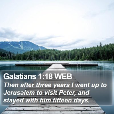 Galatians 1:18 WEB Bible Verse Image
