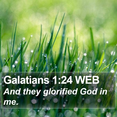 Galatians 1:24 WEB Bible Verse Image