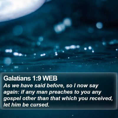 Galatians 1:9 WEB Bible Verse Image