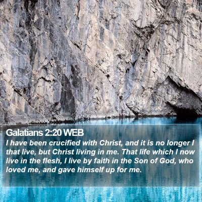 Galatians 2:20 WEB Bible Verse Image
