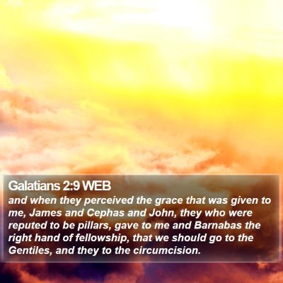 Galatians 2:9 WEB Bible Verse Image