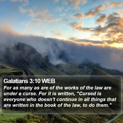 Galatians 3:10 WEB Bible Verse Image