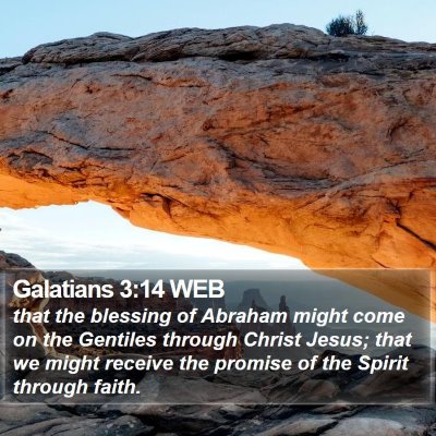 Galatians 3:14 WEB Bible Verse Image
