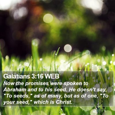 Galatians 3:16 WEB Bible Verse Image