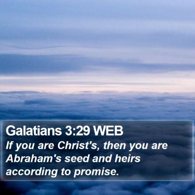 Galatians 3:29 WEB Bible Verse Image